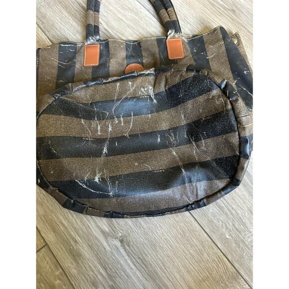 Vintage Fendi Pequin Stripe Small Tote - Picture 6 of 16
